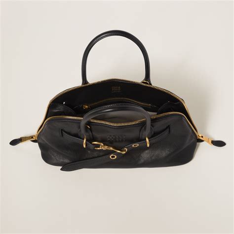 miu miu top handle|Black Aventure Nappa Leather Top.